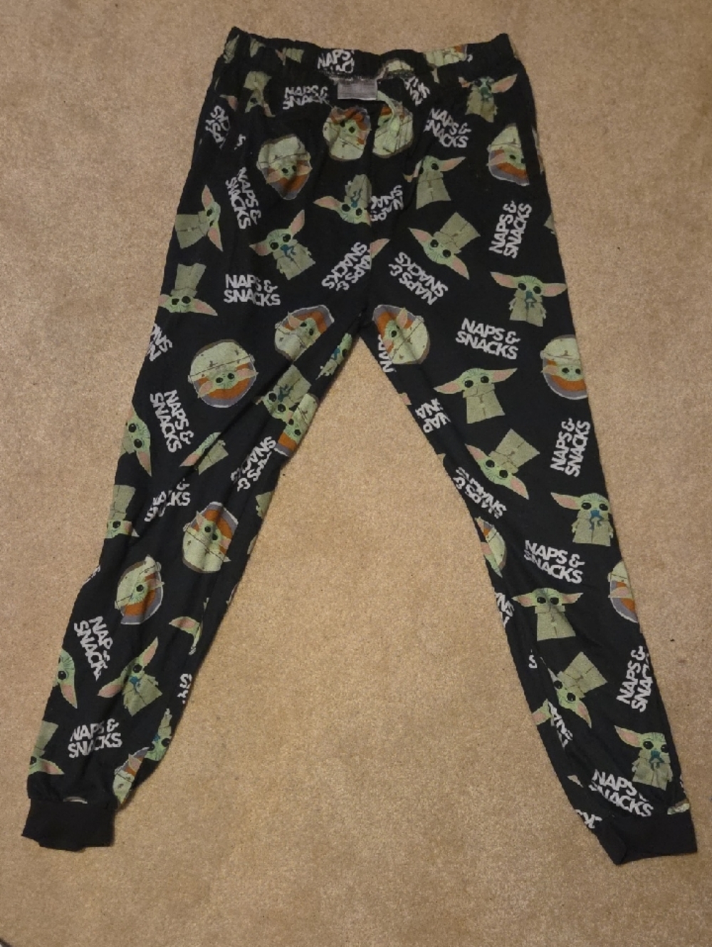 Star Wars Black and Green Grogu Lounge Pants